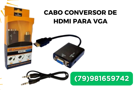 Cabo Conversor de Hdmi Para VGA