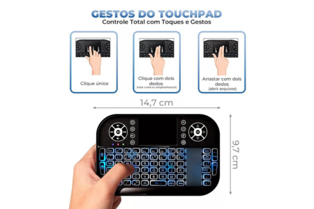 Mini Controle Led Teclado Sem Fio Smart Tv Box Portátil (2)