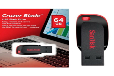 Pen Drive Sandisk USB 64GB Lacrado-1