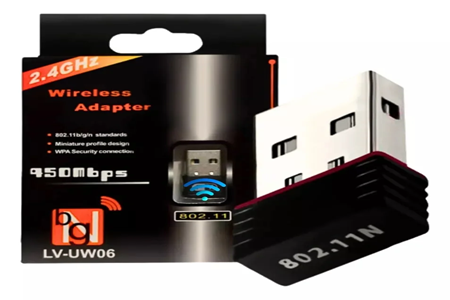 Adaptador Wireless Wifi Usb Mini Nano