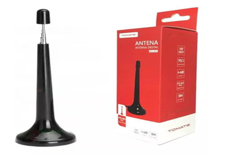 Antena Portátil Retrátil Amplificada Para Sinal Digital Hdtv -01