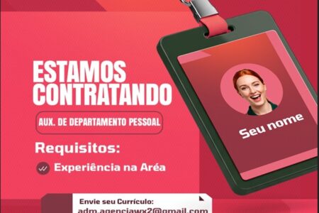 auxiliar departamento pessoal